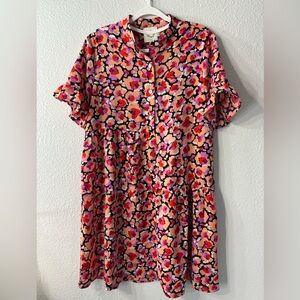 Molly Bracken Lili Sidonio Vibrant printed Floral Asymmetrical Flowy Dress XS